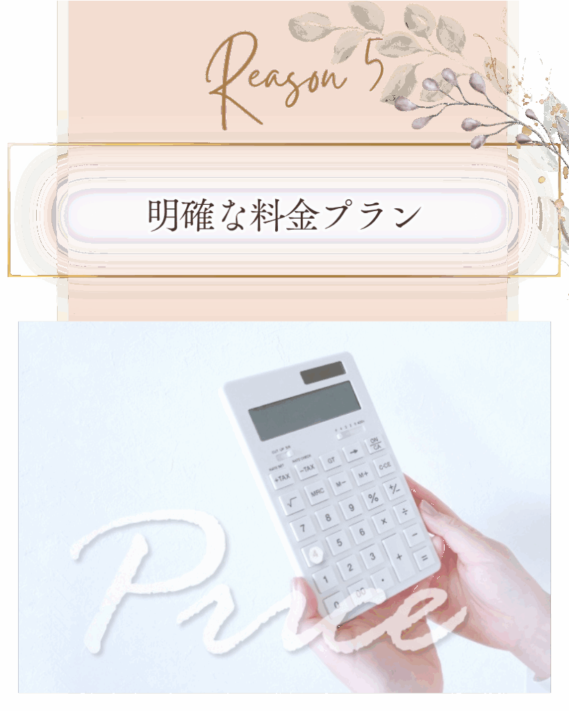 明確な料金プラン