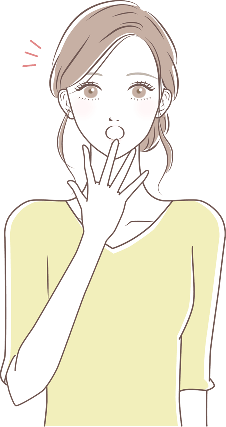 爪の形のお悩みや爪が割れやすかった方が驚いているイラスト