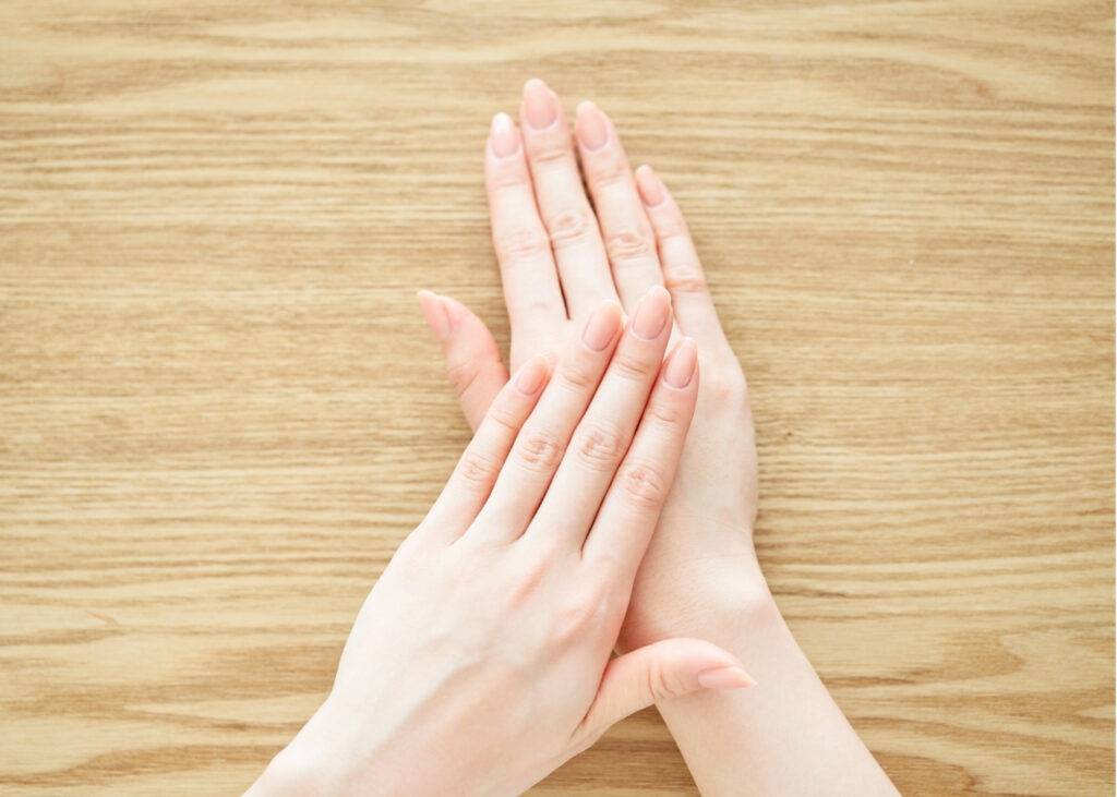 自爪育成ケア1回体験の様子